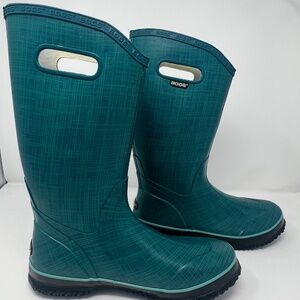 BOGS Linen Rain Boots – Women’s Size 10 (Euro 41) – Teal Green